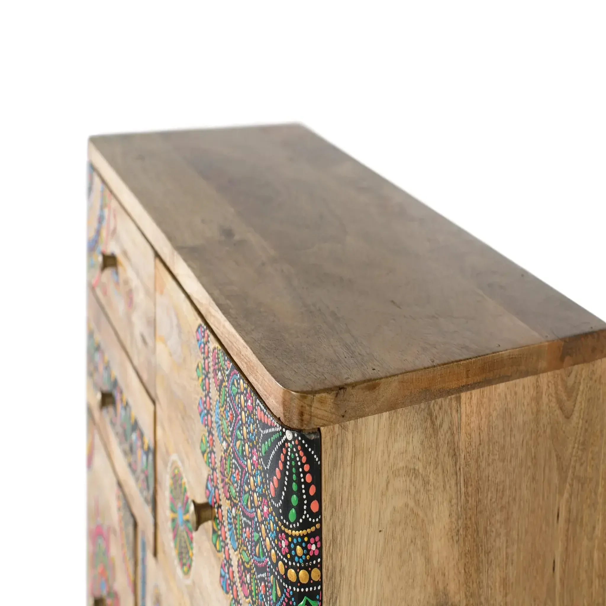 Voir la diapositive 3 : GINER Y COLOMER SL Chiffonnier en bois de manguier 60 cm style boho ethnique