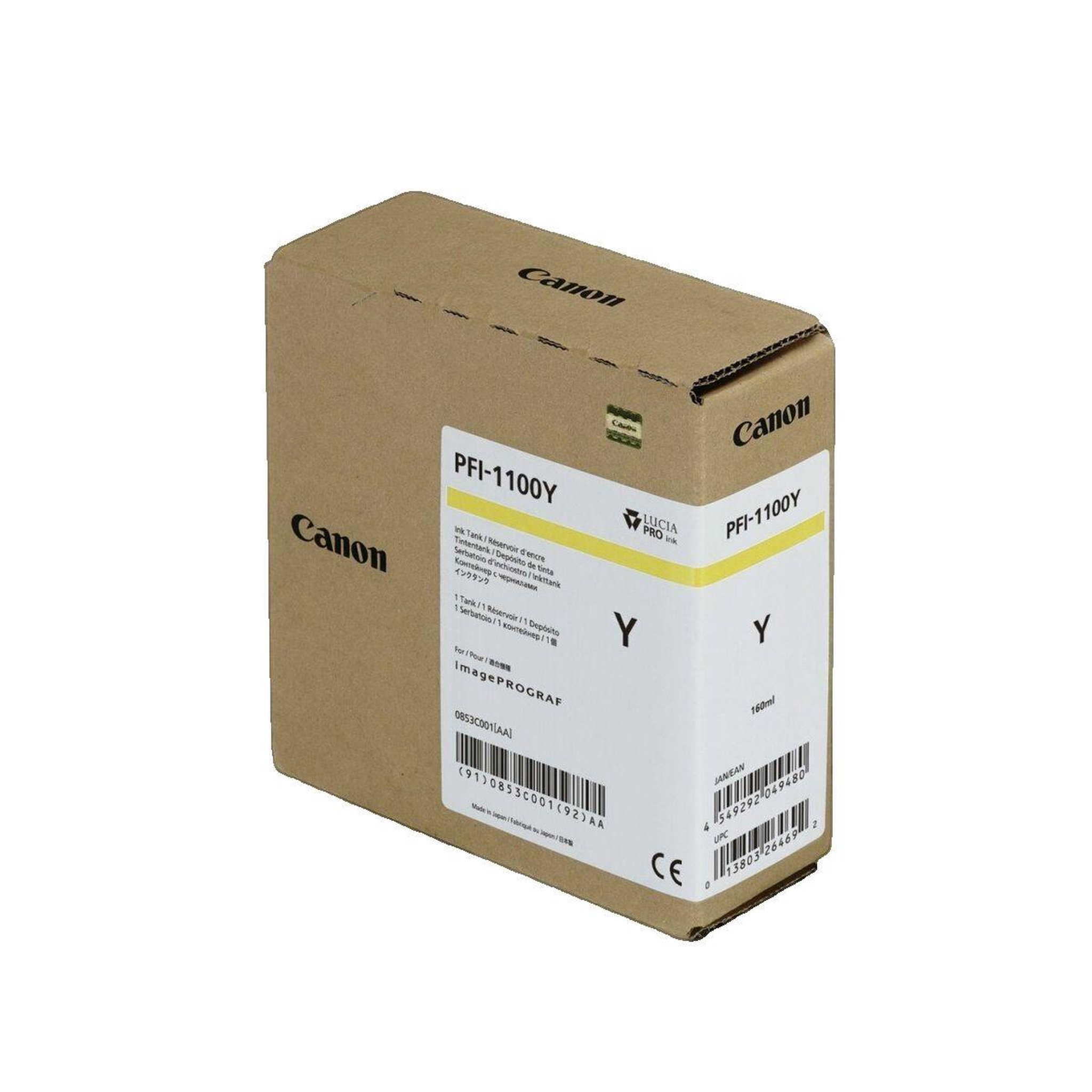 Canon Cartouche d'encre Canon PFI-1100 Y originale jaune 160 ml