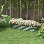 OUTSUNNY Carré potager de jardin dim. 150L x 62l x 30H cm modulable tôle d'acier ondulée vert