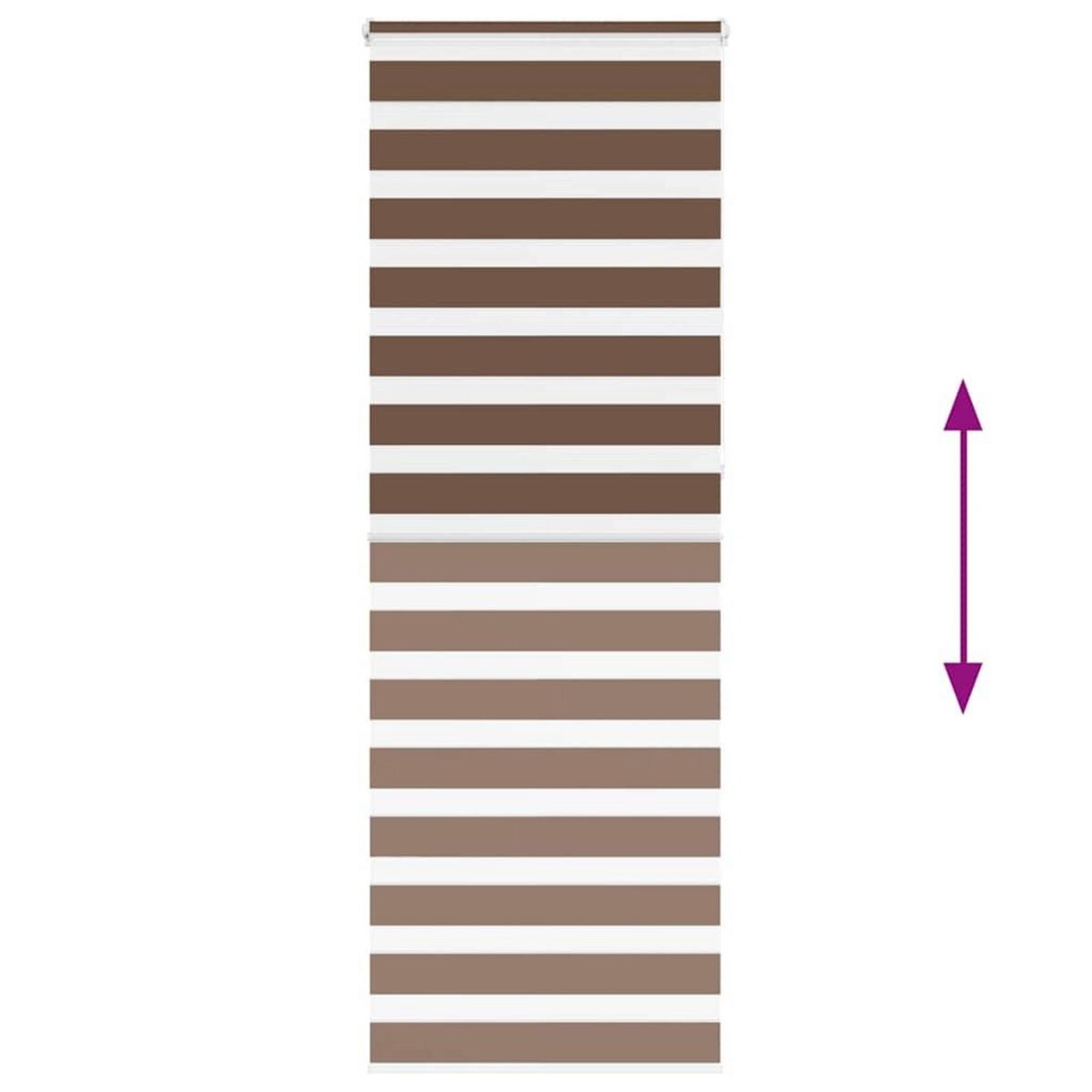 VIDAXL Store zebre marron 90x230 cm largeur du tissu 85,9 cm polyester