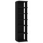 Voir la diapositive 2 : VIDAXL Armoire a chaussures Noir 27,5x27x102 cm Bois d'ingenierie