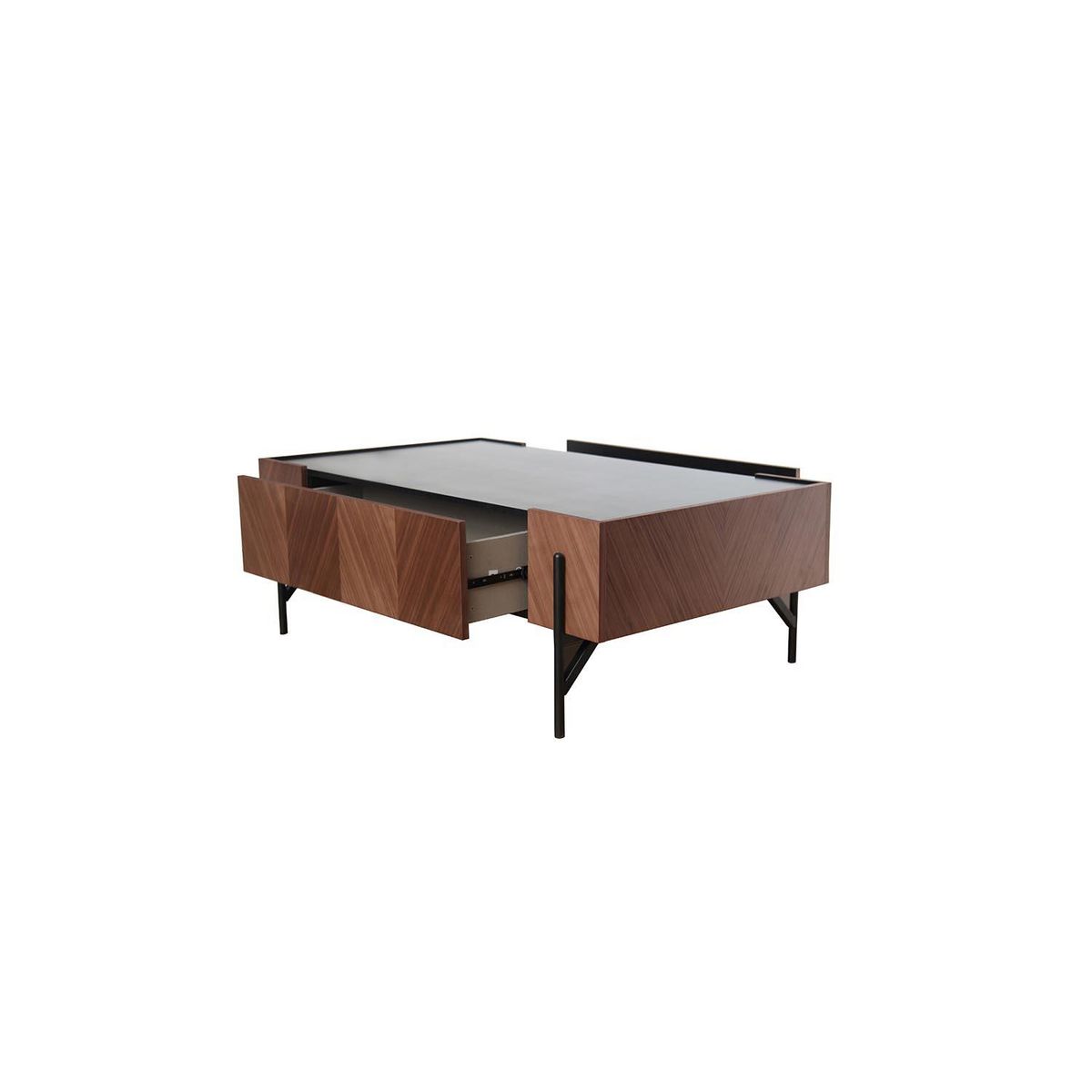 CONCEPT USINE Table basse avec grand tiroir SEQUOIA