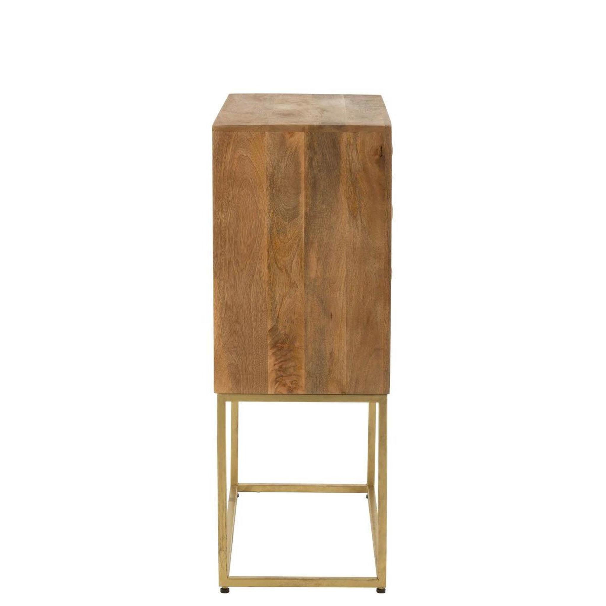 Voir la diapositive 4 : J-LINE Commode 2 portes sur pied  nino  122cm naturel