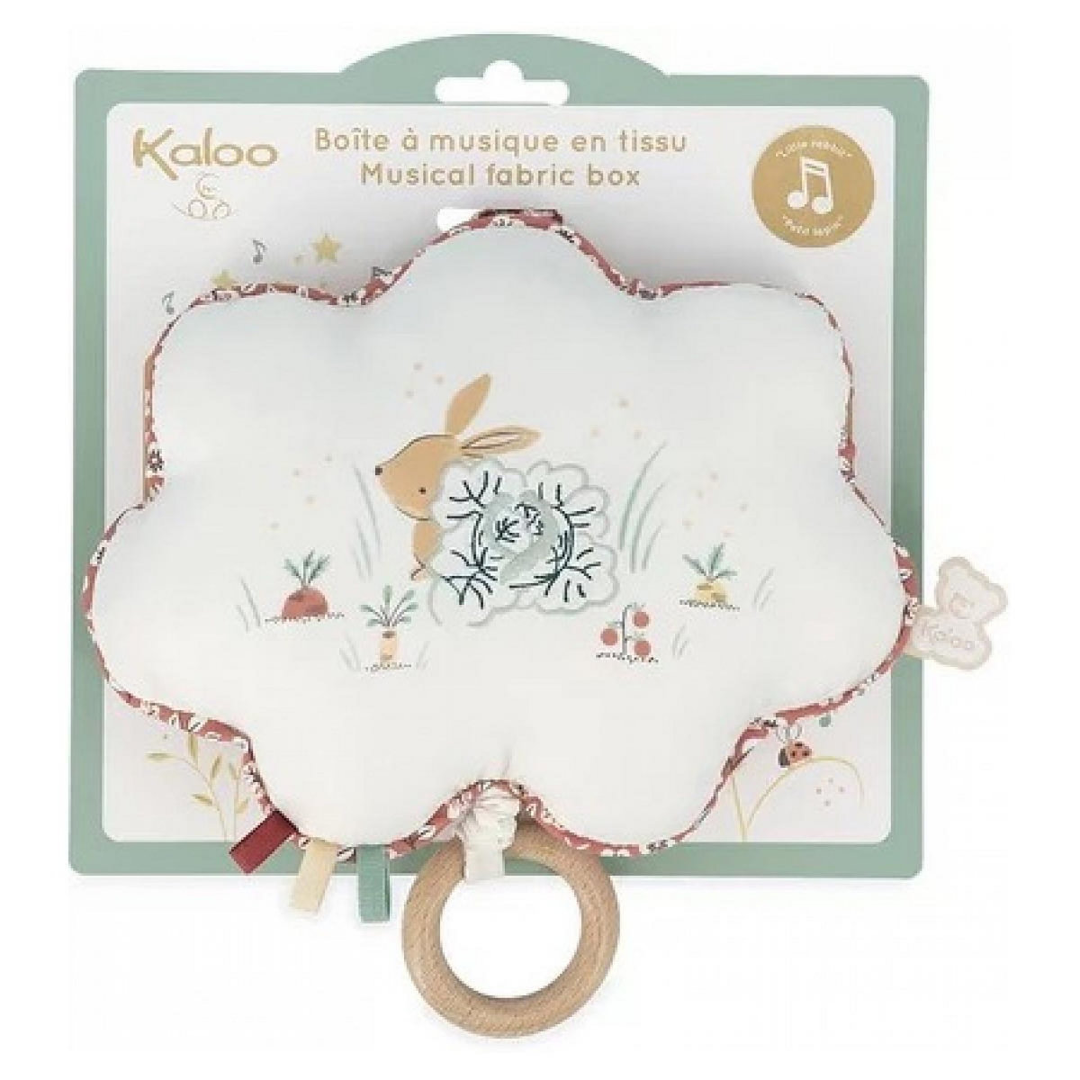 Kaloo petit lapin boite a musique en tissu