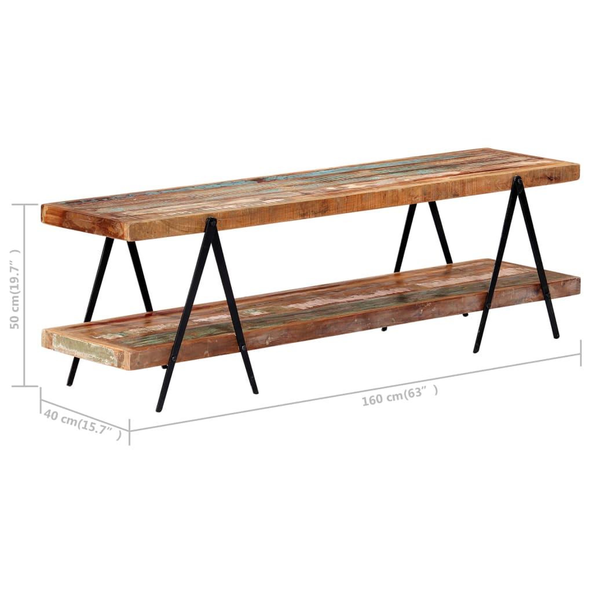 Voir la diapositive 6 : VIDAXL Meuble TV 160x40x50 cm Bois de recuperation massif