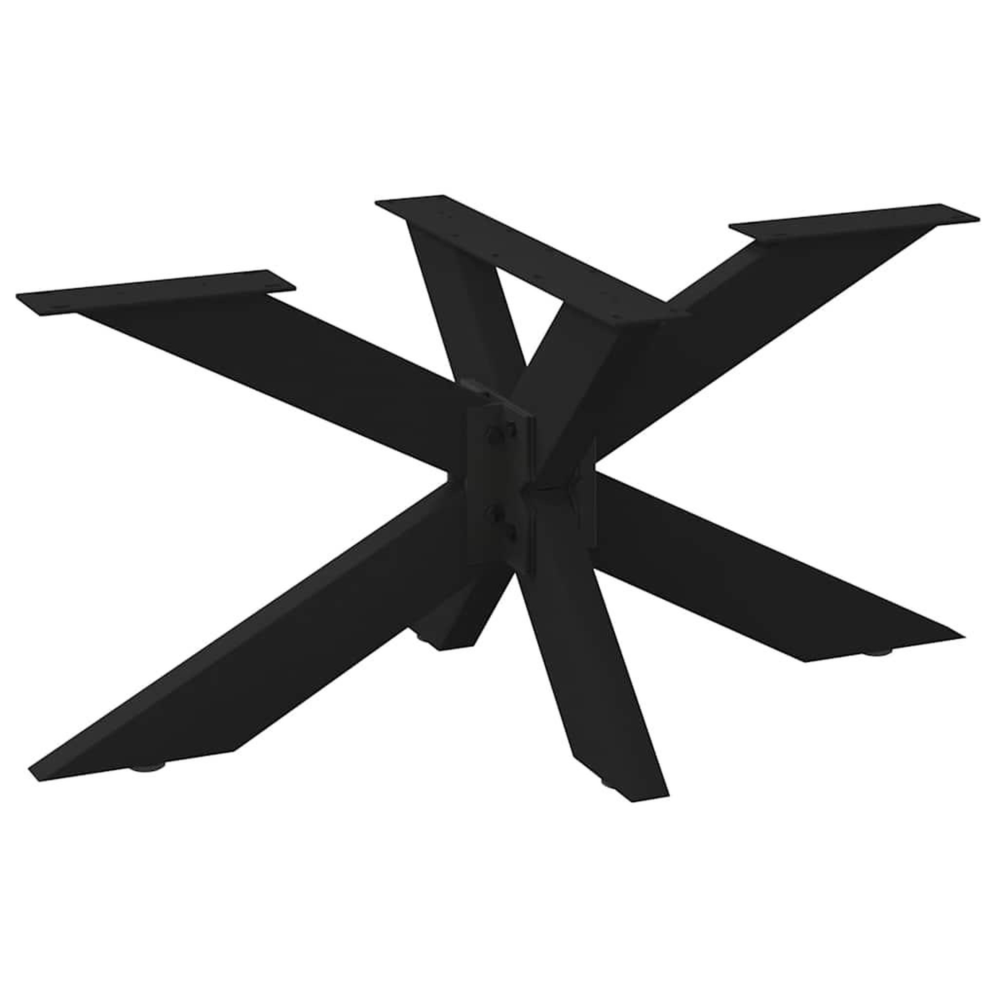 VIDAXL Pied de table basse forme d'araignee noir 98x58x(42-43) cm
