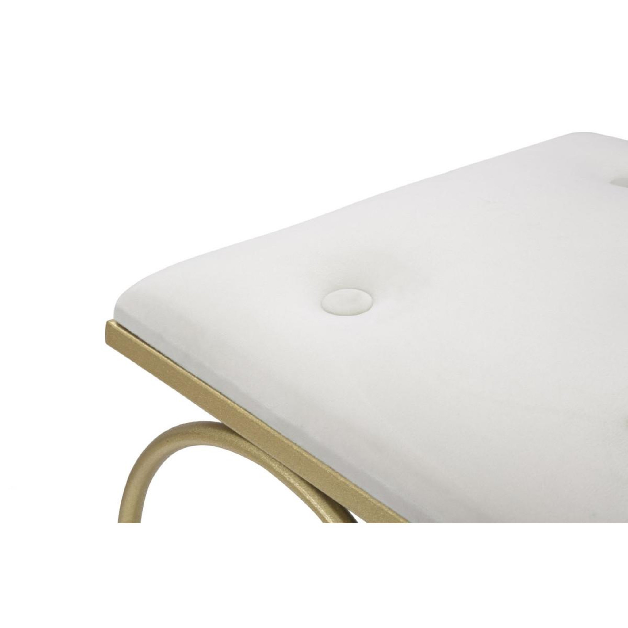 Voir la diapositive 5 : Paris Prix Tabouret design  heart  51cm crème & or