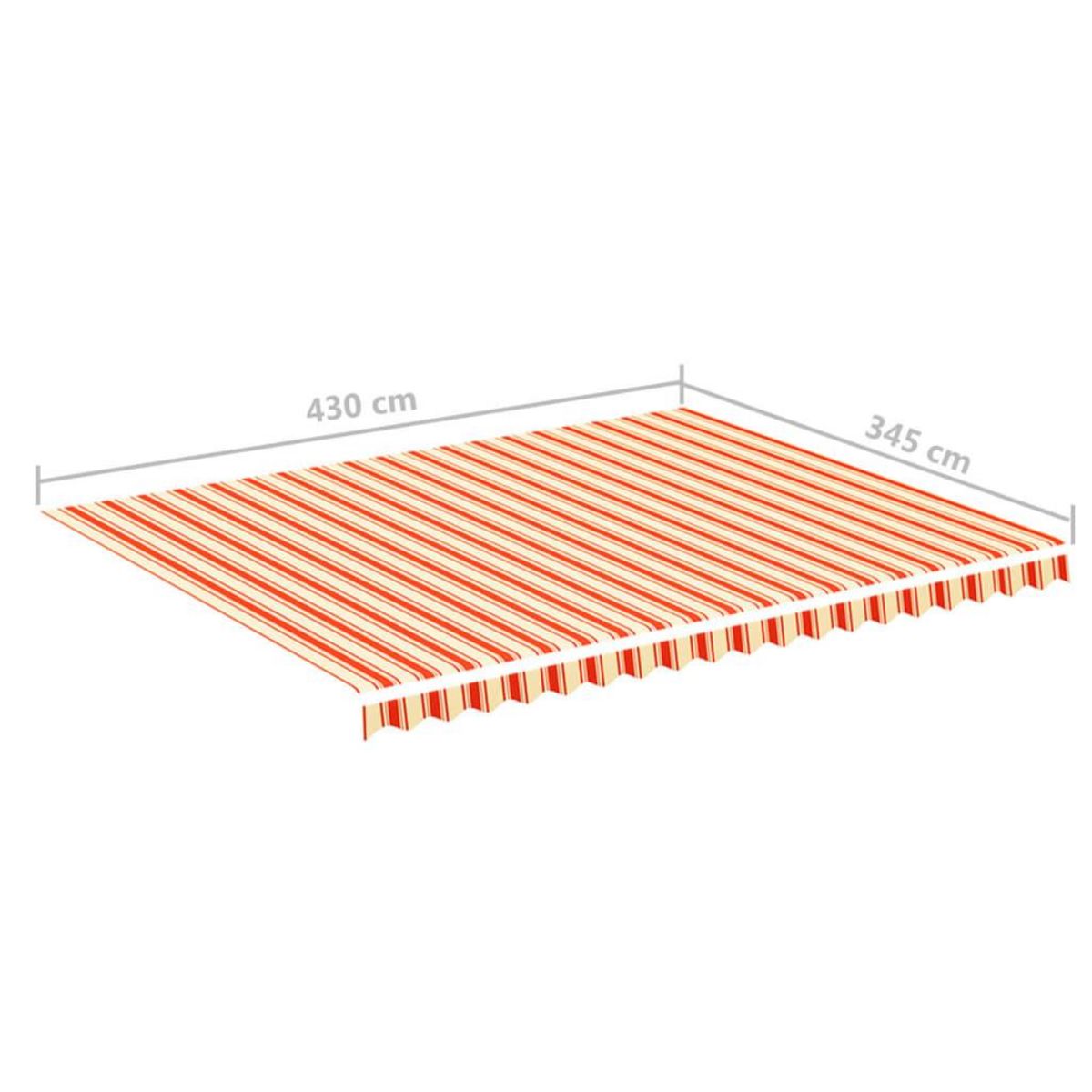 VIDAXL Tissu de remplacement pour auvent Jaune et orange 4,5x3,5 m