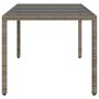 Voir la diapositive 5 : VIDAXL Table de jardin dessus en verre Gris 190x90x75cm Resine tressee
