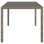 Voir la diapositive 5 : VIDAXL Table de jardin dessus en verre Gris 190x90x75cm Resine tressee