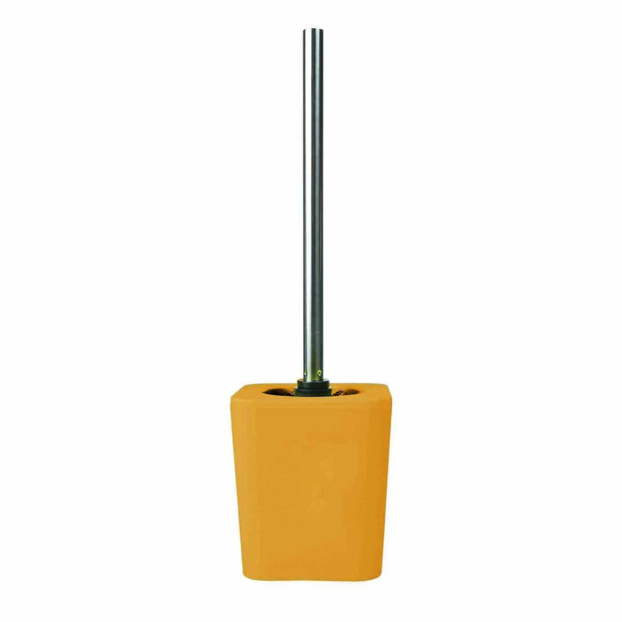 Voir la diapositive 2 : Douceur d'Intérieur Brosse wc soft touch  vitamine  38cm ocre