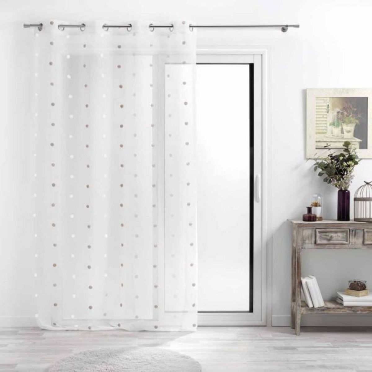 Paris Prix Rideau Voilage à Œillets  Lorna  140x240cm Blanc