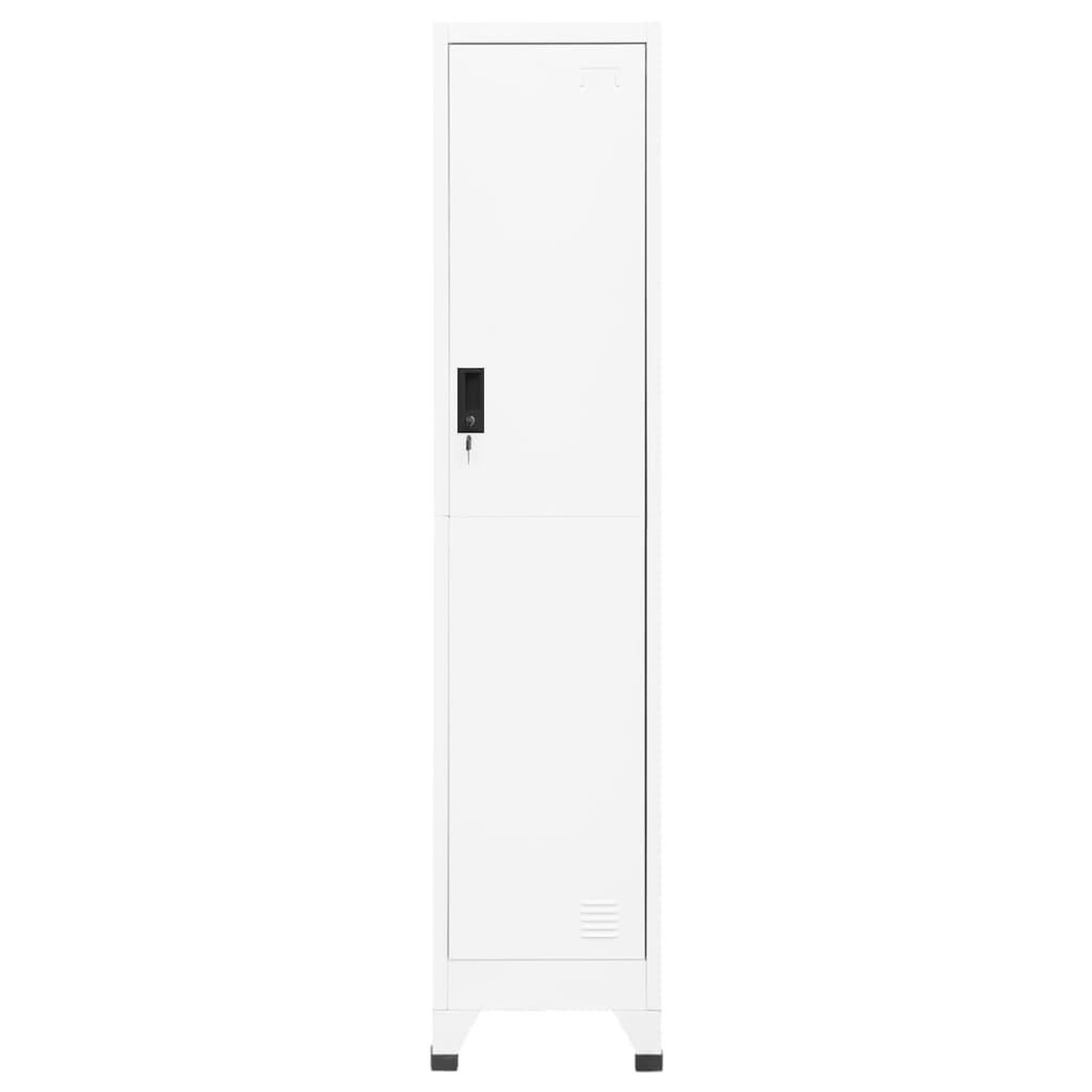 Voir la diapositive 2 : VIDAXL Armoire a casiers Blanc 38x45x180 cm Acier