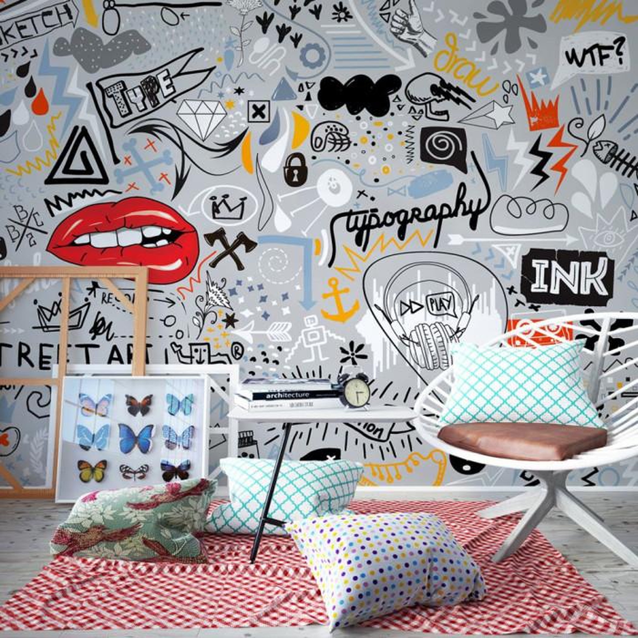 Paris Prix Papier Peint  Stream of Thought. Coloris disponibles : Multicolore