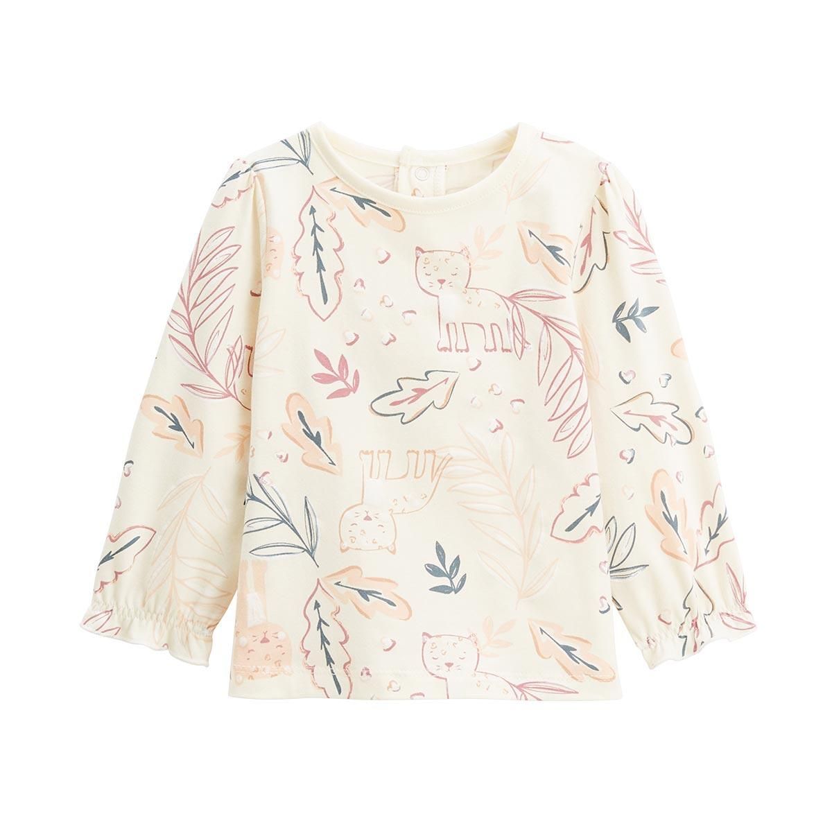 Petit Béguin Ensemble salopette bébé en molleton et t-shirt Matcha