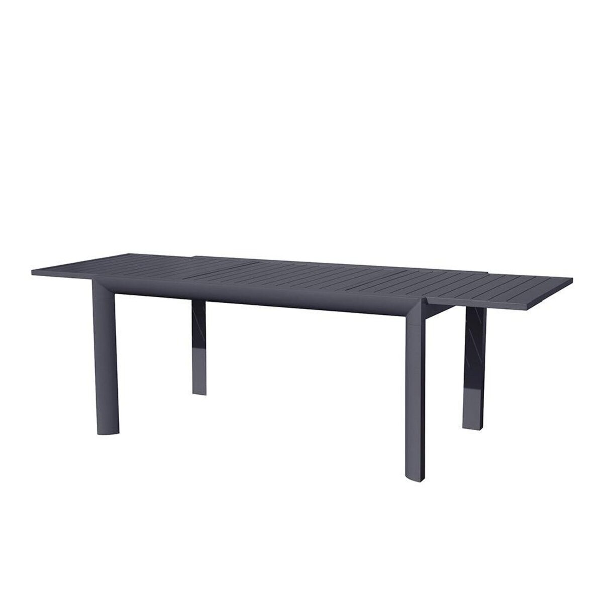 RED DECO Table de jardin extensible CUBA Gris Aluminium 160/240 x 90 x 75 cm