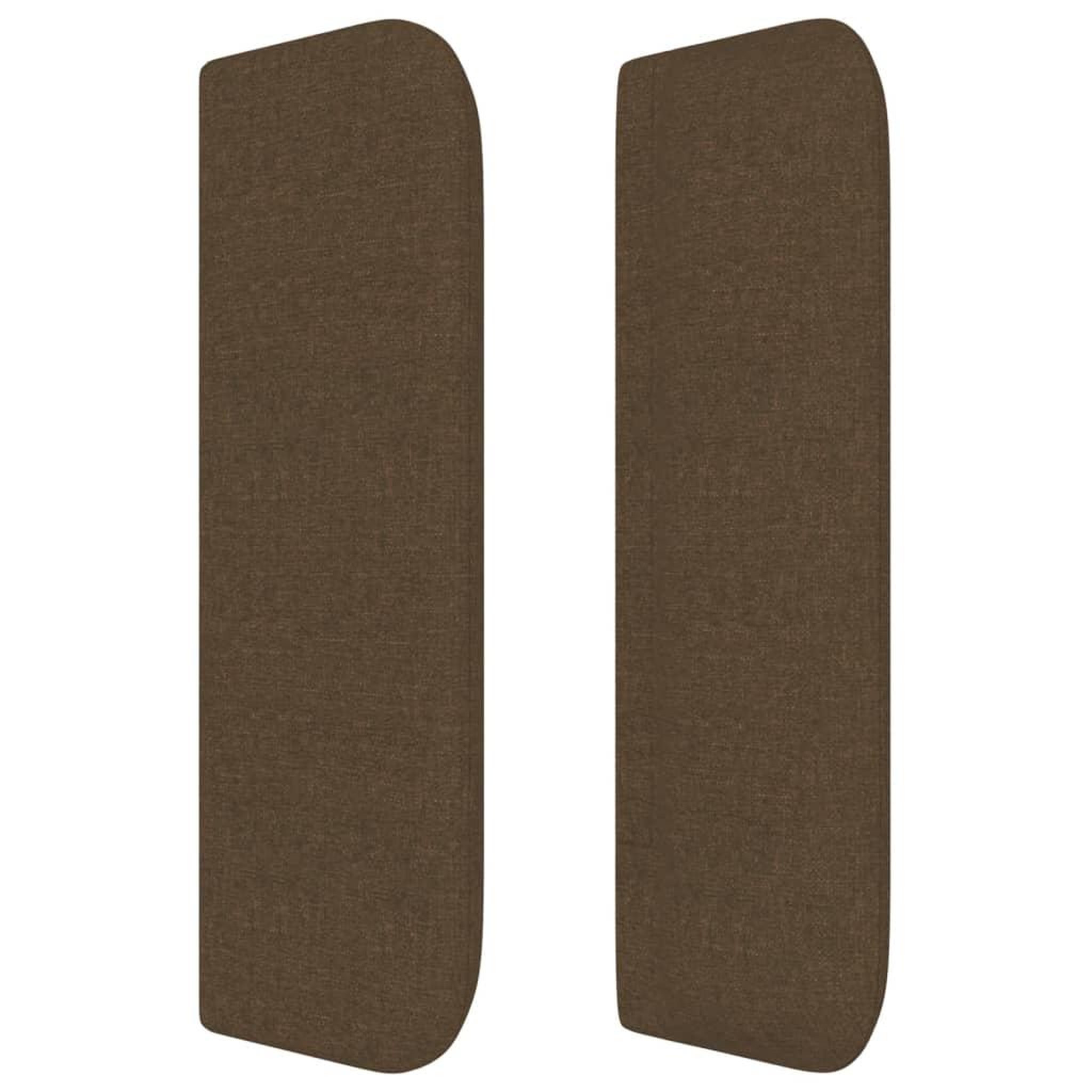 Voir la diapositive 4 : VIDAXL Tete de lit avec oreilles Marron Fonce 103x16x78/88 cm Tissu