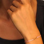 Voir la diapositive 2 : L'ATELIER D'AZUR Bracelet Infini Or Jaune - Cordon Rose - Femme