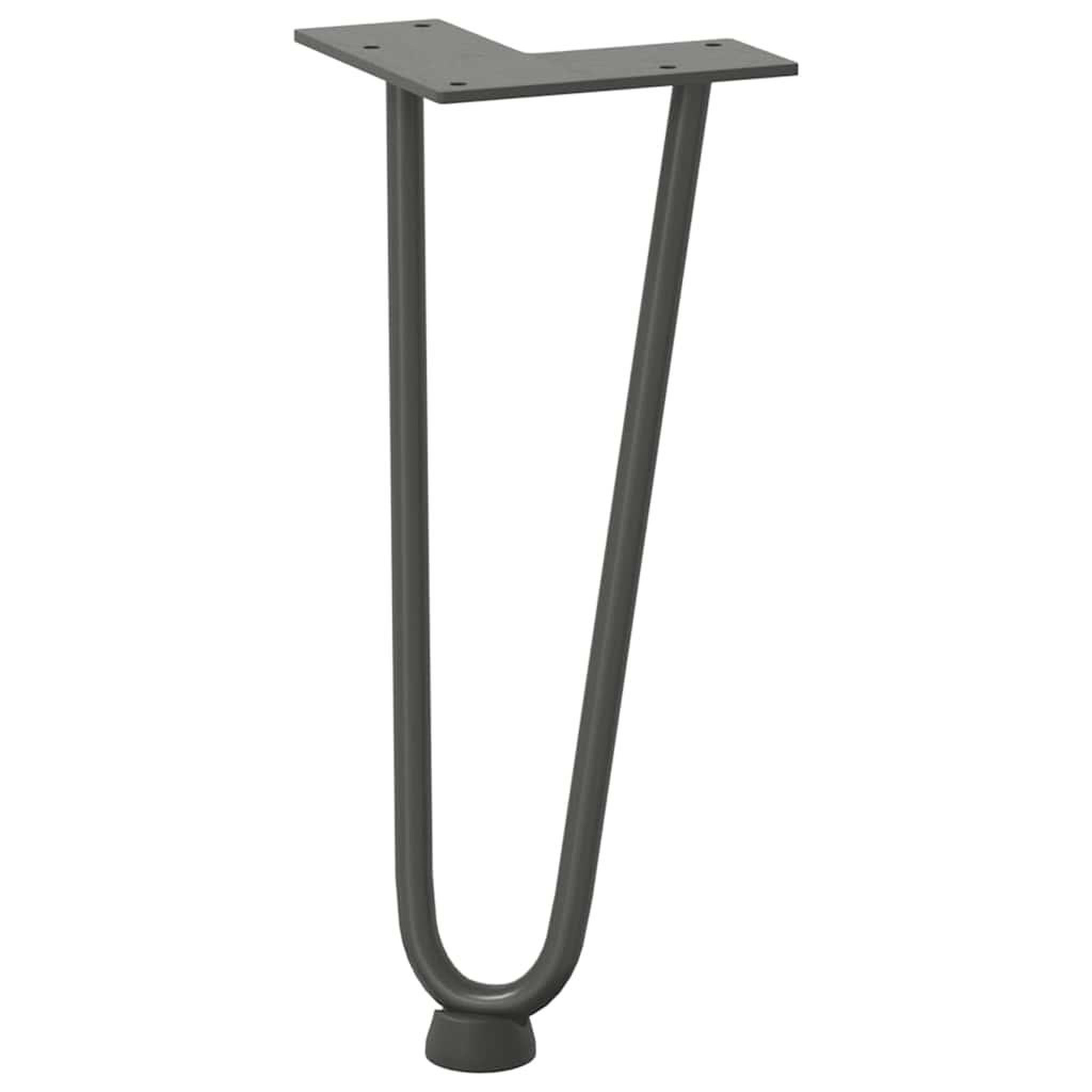 Voir la diapositive 4 : VIDAXL Pieds de table en forme d'epingle a cheveux 4 pcs anthracite