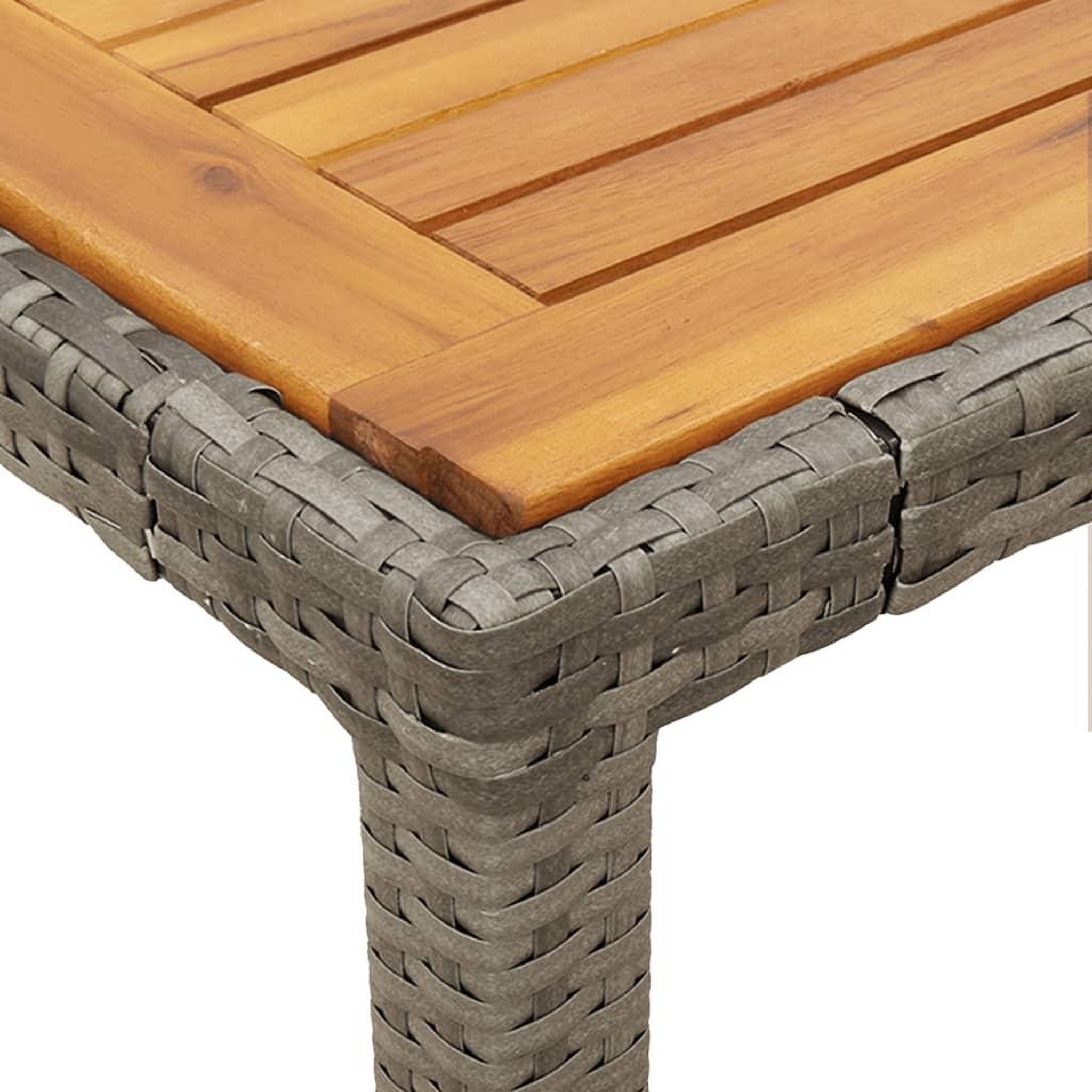 Voir la diapositive 5 : VIDAXL Ensemble a manger de jardin et coussins 7 pcs gris rotin