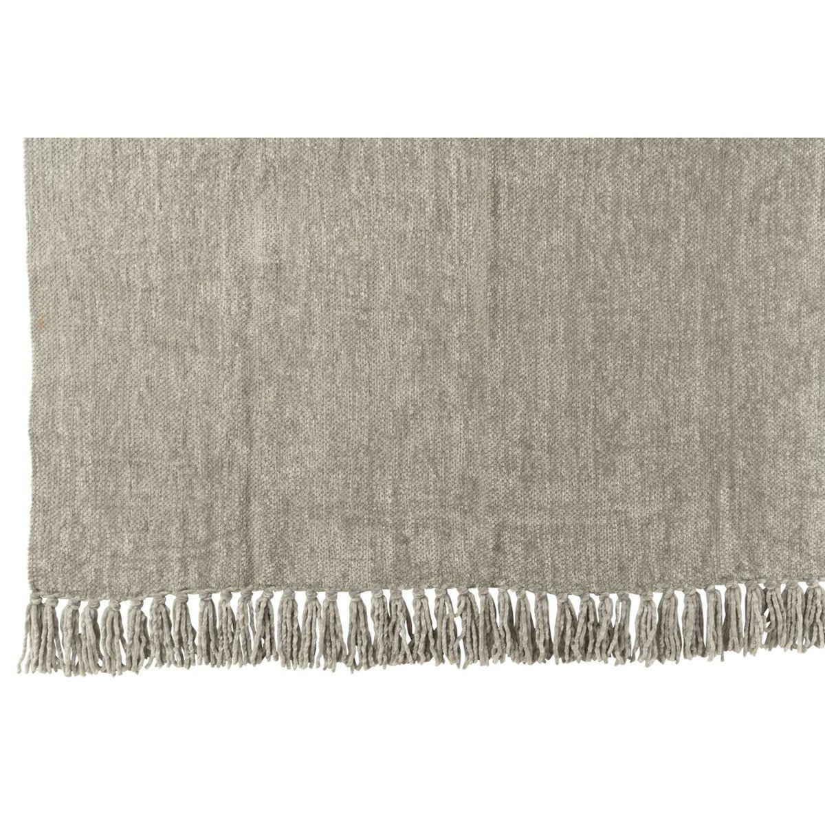 Paris Prix Plaid à Franges  Chenille  130x170cm Gris Vert