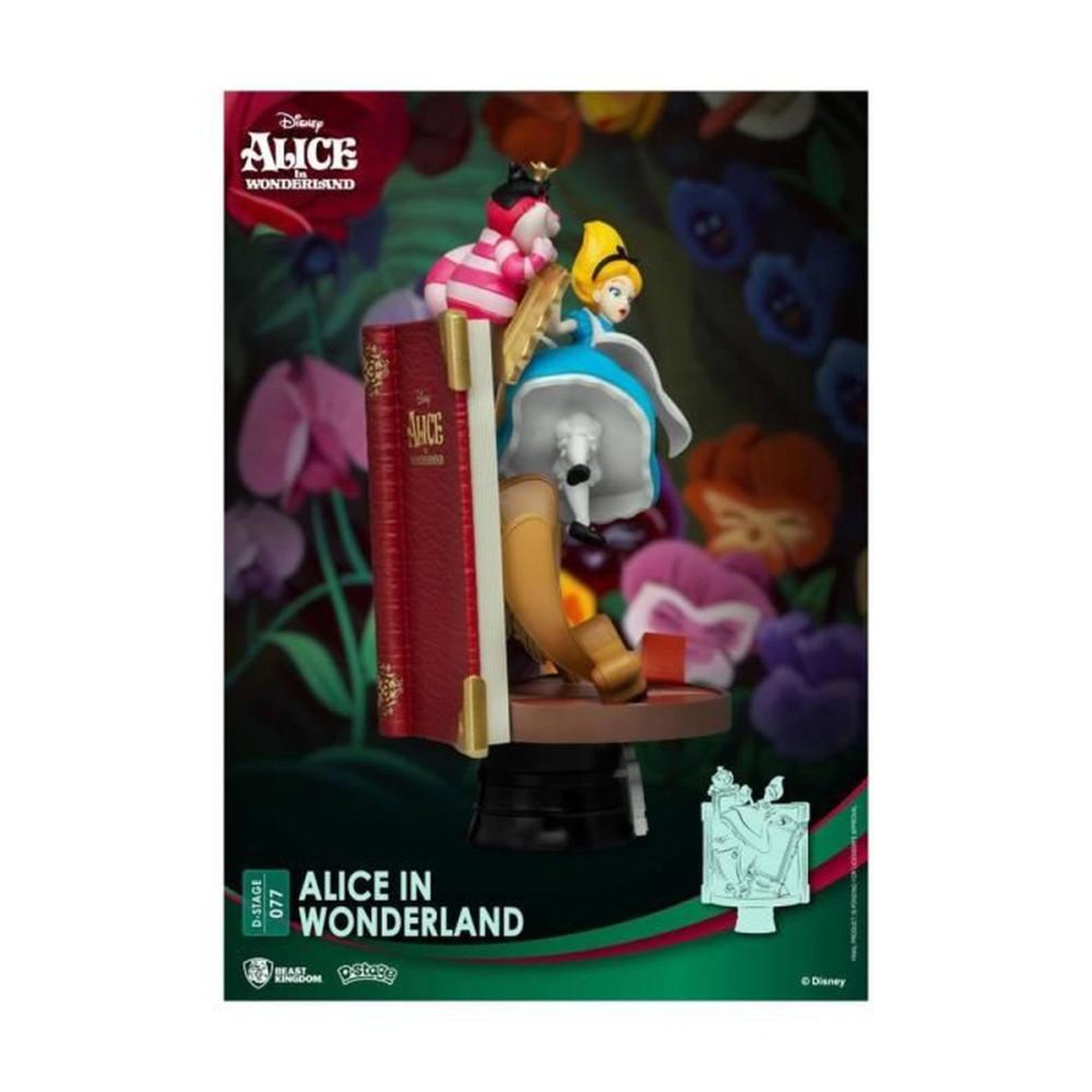 Voir la diapositive 4 : Diorama Coffret Story Book Alice au pays des merveilles figurine PVC 15 cm