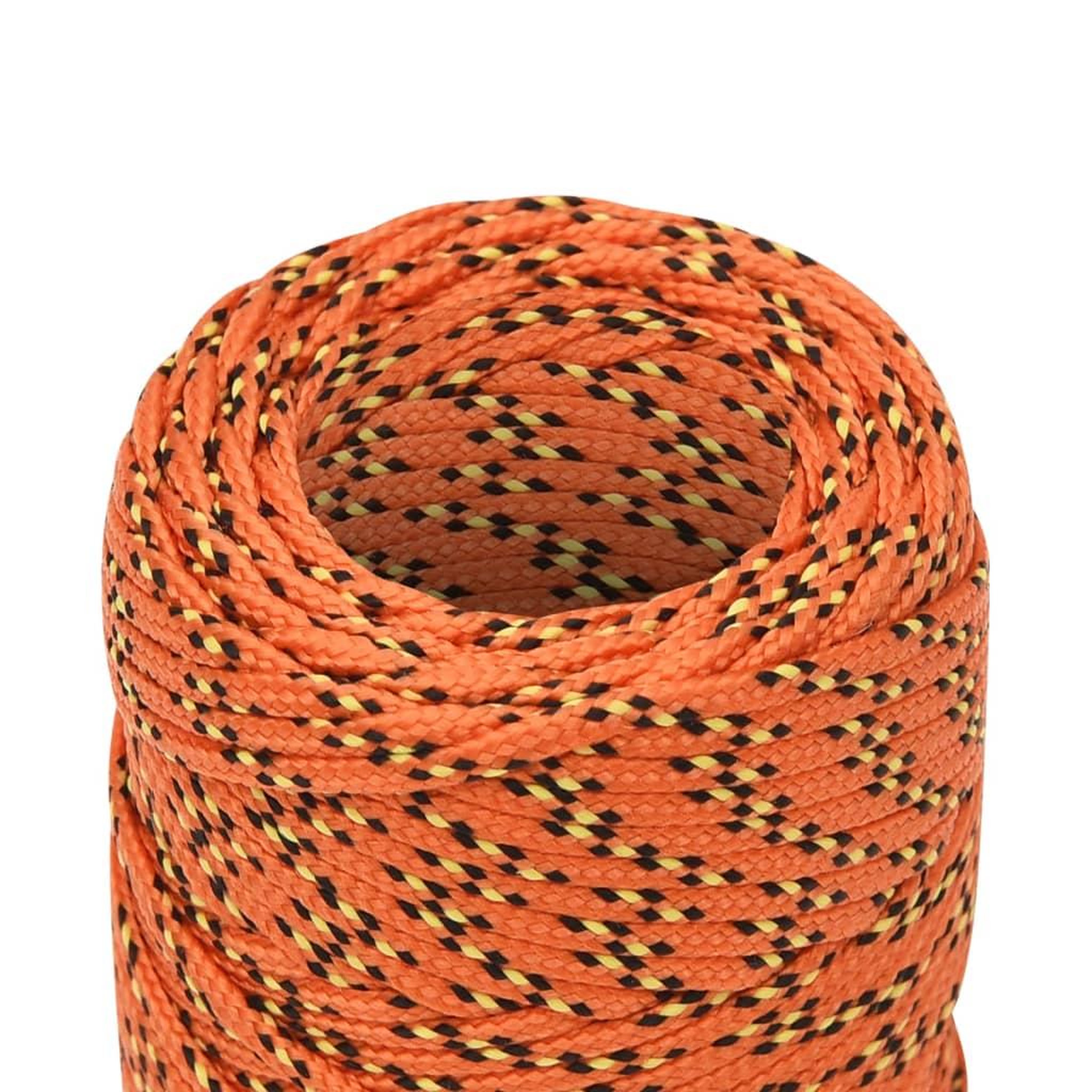 Voir la diapositive 4 : VIDAXL Corde de bateau Orange 2 mm 100 m Polypropylene