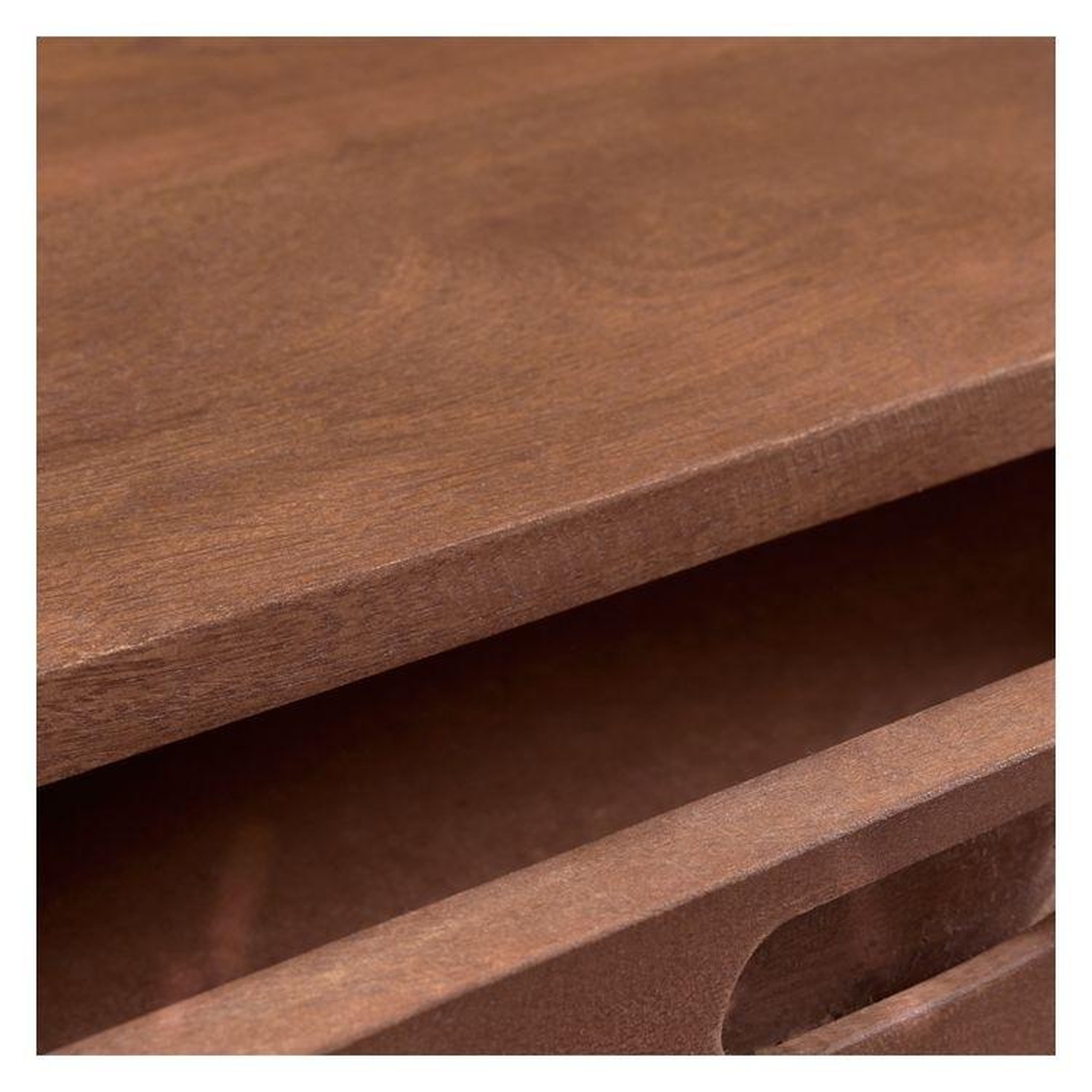 Voir la diapositive 5 : MAISON PAVANE Console en bois massif 2 tiroirs et détails dorés-colombo