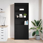 Voir la diapositive 3 : VIDAXL Buffet haut chene noir 70x35x180 cm bois d'ingenierie
