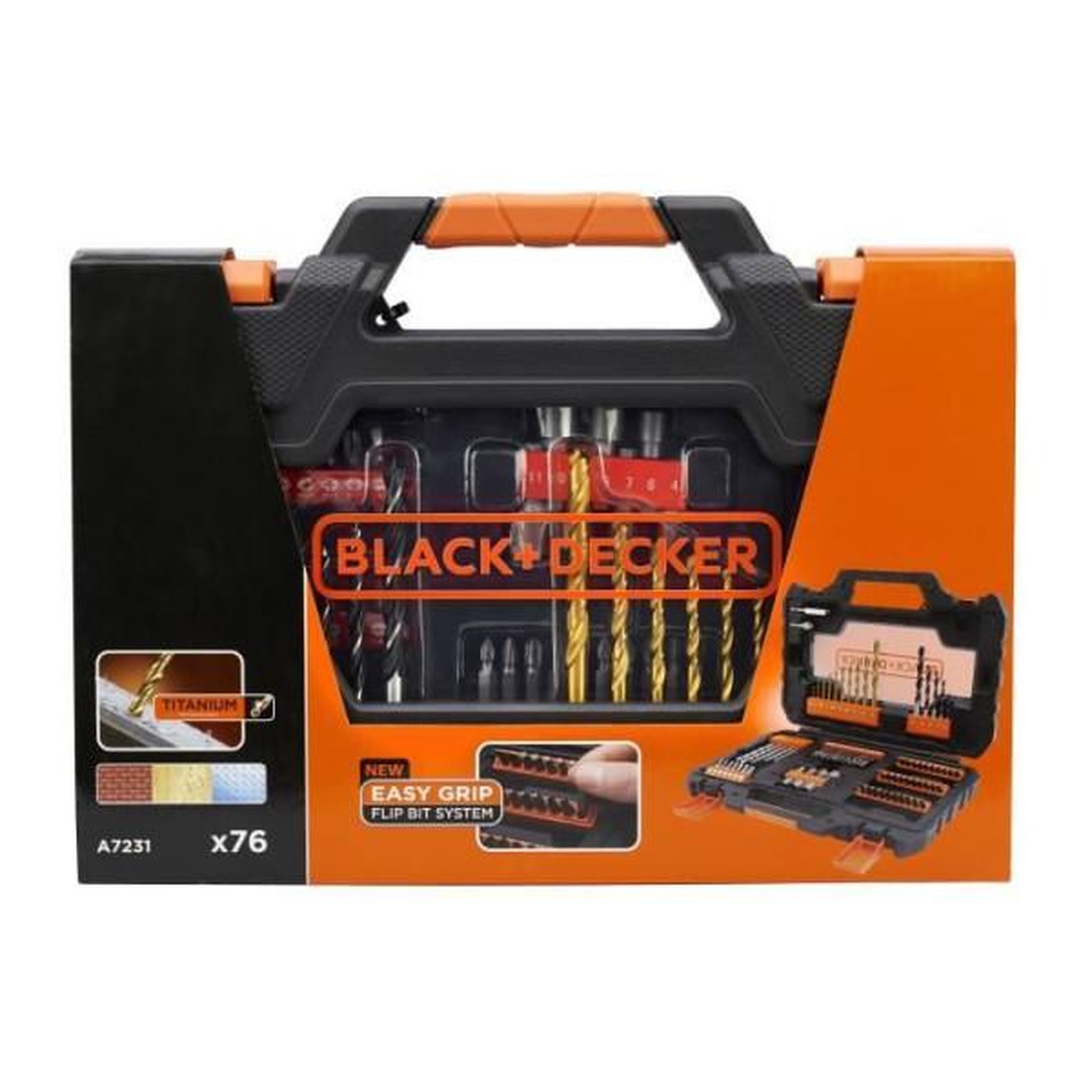 Voir la diapositive 3 : Black et Decker Coffret Vissage Perçage BLACK+DECKER A7231-XJ - 76 Accessoires Forets, Douilles, Embouts
