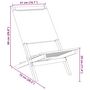 Voir la diapositive 6 : VIDAXL Chaises de jardin pliantes lot de 4 tissu et bois massif