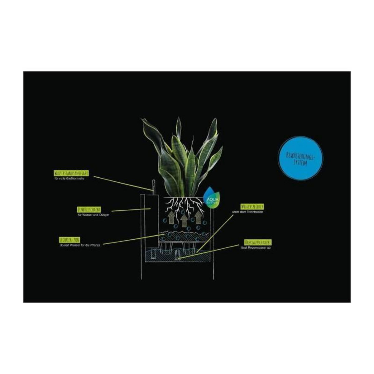 LECHUZA Pot Canto Color 76, gris pierre 7 L 76 cm