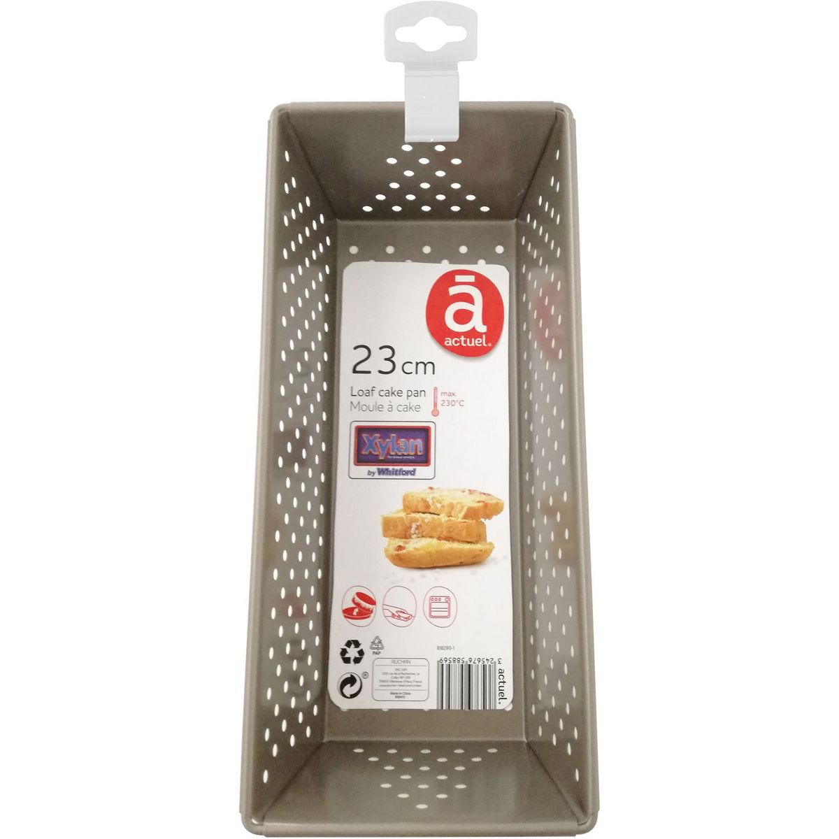 ACTUEL Moule à cake en métal perforé 23 cm