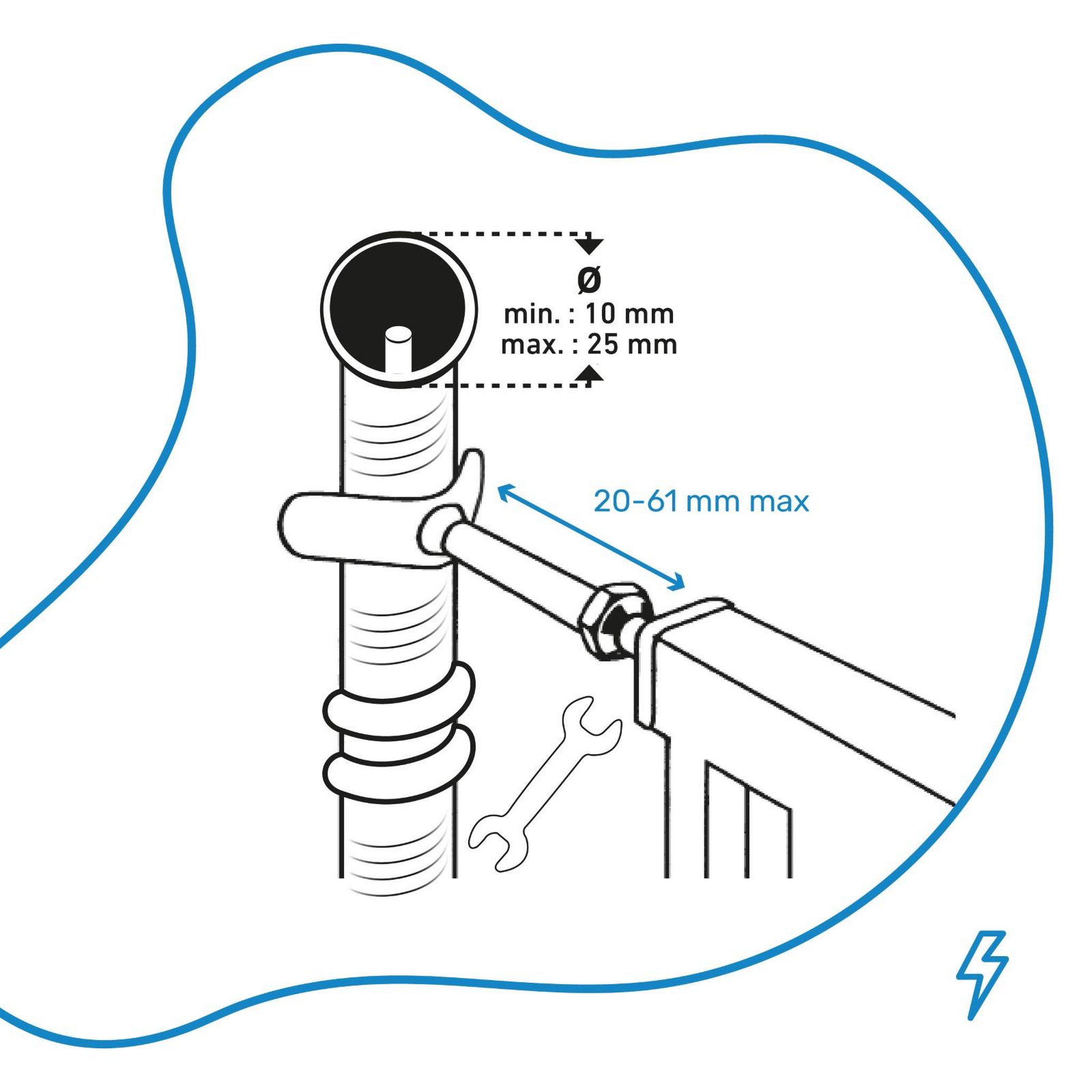 Voir la diapositive 3 : BADABULLE Adaptateur barrière de sécurité Safe & Lock ou Safe & Protect pour escalier, Badabulle
