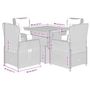 Voir la diapositive 6 : VIDAXL Ensemble a manger de jardin avec coussins 5pcs Beige poly rotin