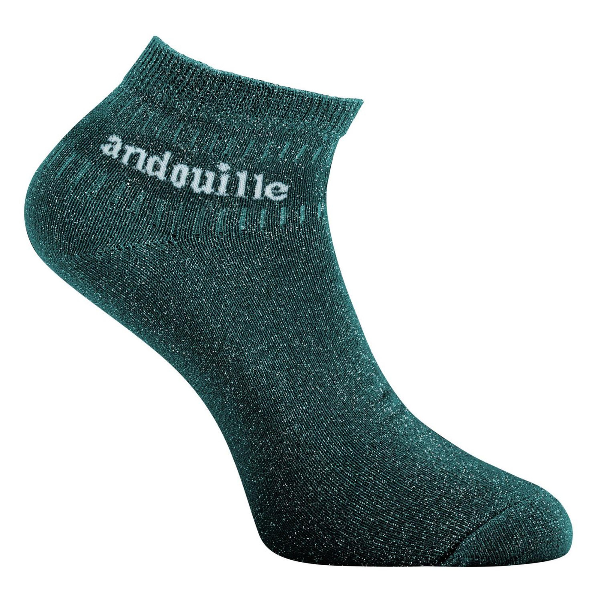 Voir la diapositive 5 : TWINDAY Lot de 6 paires de chaussettes mi-hautes femme à paillettes meuf