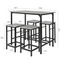 Voir la diapositive 3 : SOBUY SoBuy - Ensemble Table Et 4 Tabourets - Industriel - OGT11