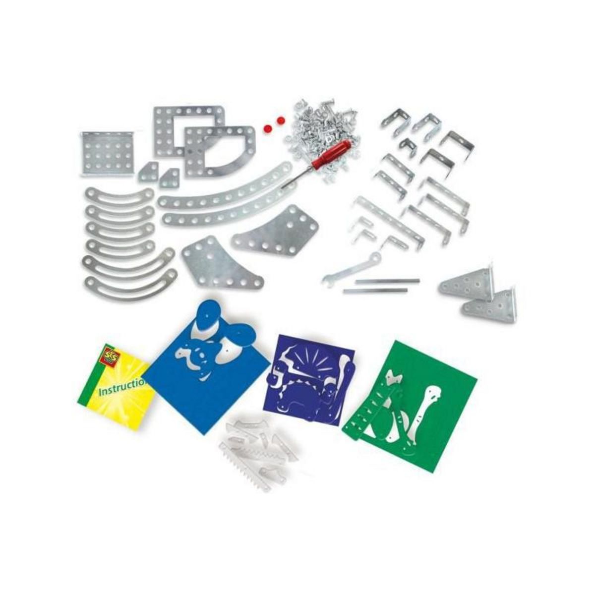 SES Creative Kit de construction de dinosaures en métal - Tricératops et spinosaure