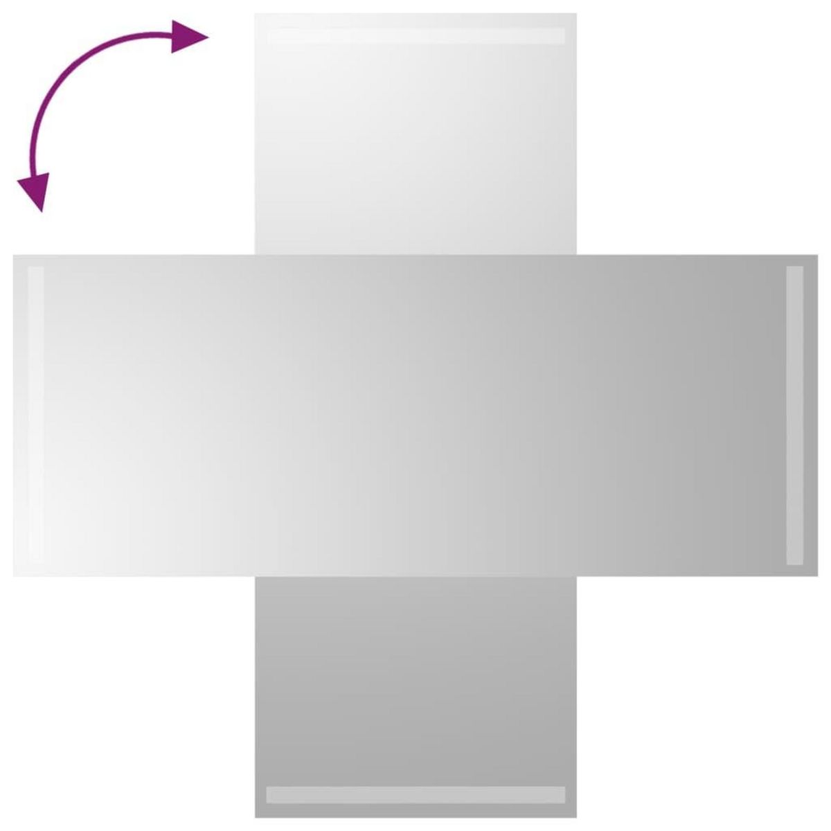 VIDAXL Miroir de salle de bain a LED 40x100 cm