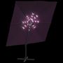 Voir la diapositive 4 : VIDAXL Parasol cantilever a LED Rouge Bordeaux 400x300 cm
