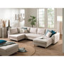 Voir la diapositive 1 : LISA DESIGN Rune - canapé panoramique avec pouf d'appoint - 7 places - style scandinave - gauche