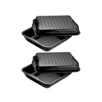 DR.OETKER Ensemble de 2 Plats à four avec couvercle en acier émaillé 42 x 34 cm Dr. Oetker Back-Idee Kreativ