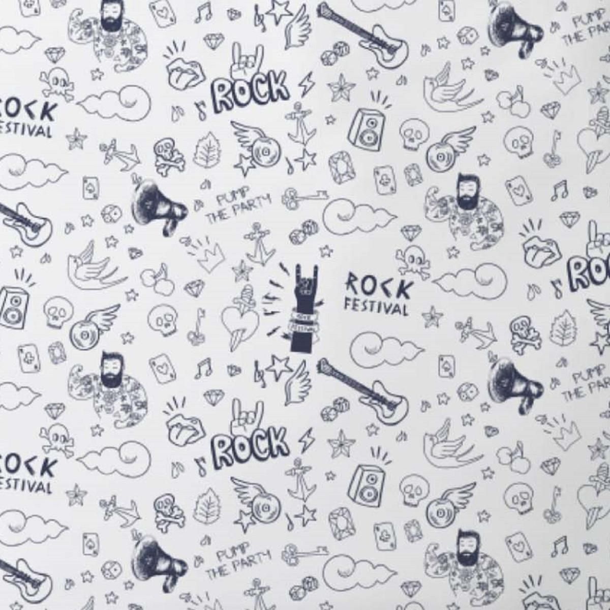 FUTURE HOME Parure housse de couette 240x220cm en coton +2 taies - Rock