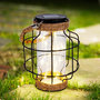 Voir la diapositive 3 : Lumisky Lanterne solaire décorative LIGHTHOUSE Bois Corde H20cm