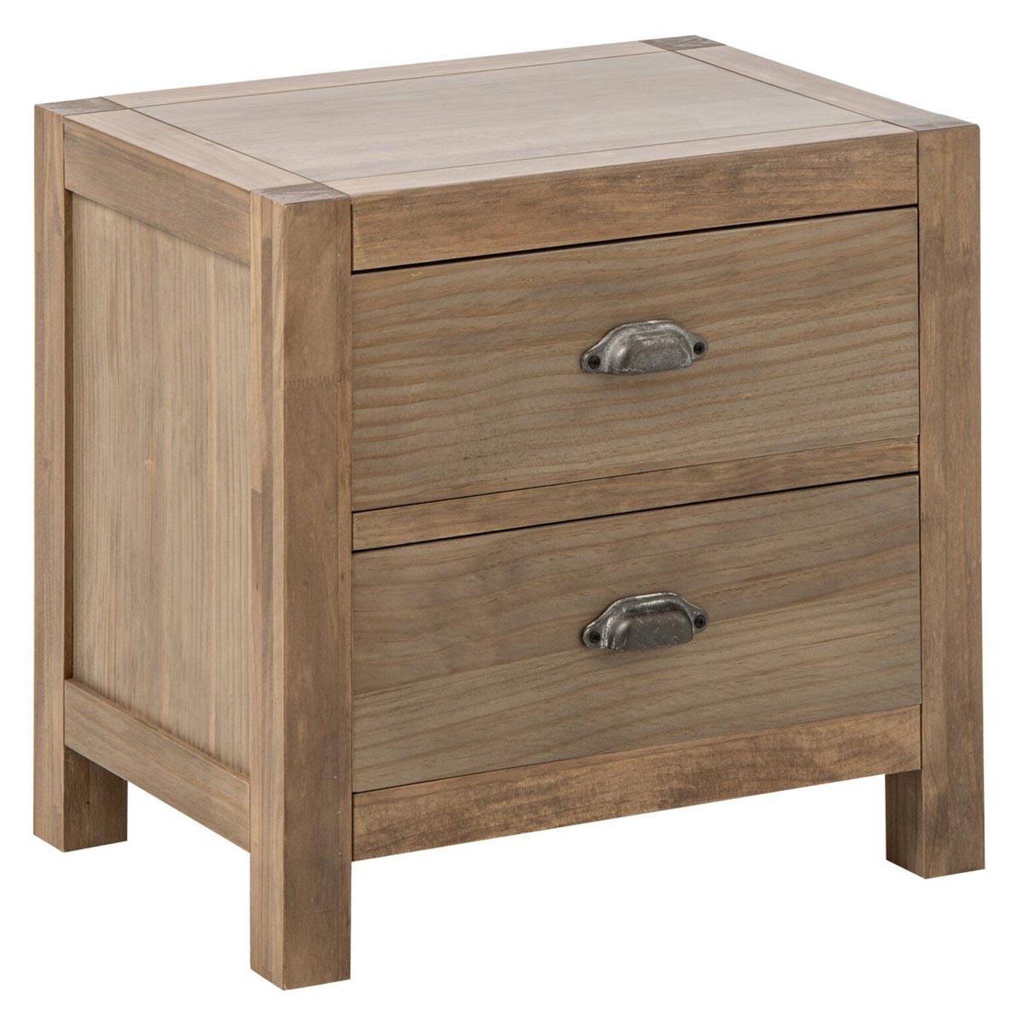 J-LINE Table de chevet en bois  blois  55cm naturel