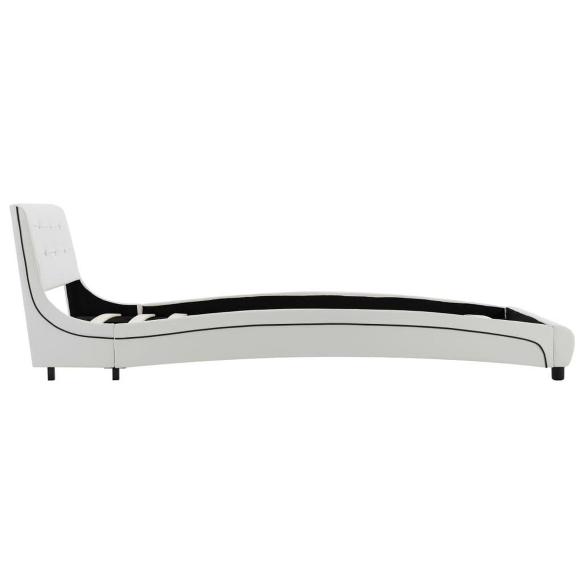 VIDAXL Lit avec matelas a memoire de forme Blanc Similicuir 90x200 cm