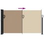 Voir la diapositive 5 : VIDAXL Auvent lateral retractable taupe 120x600 cm
