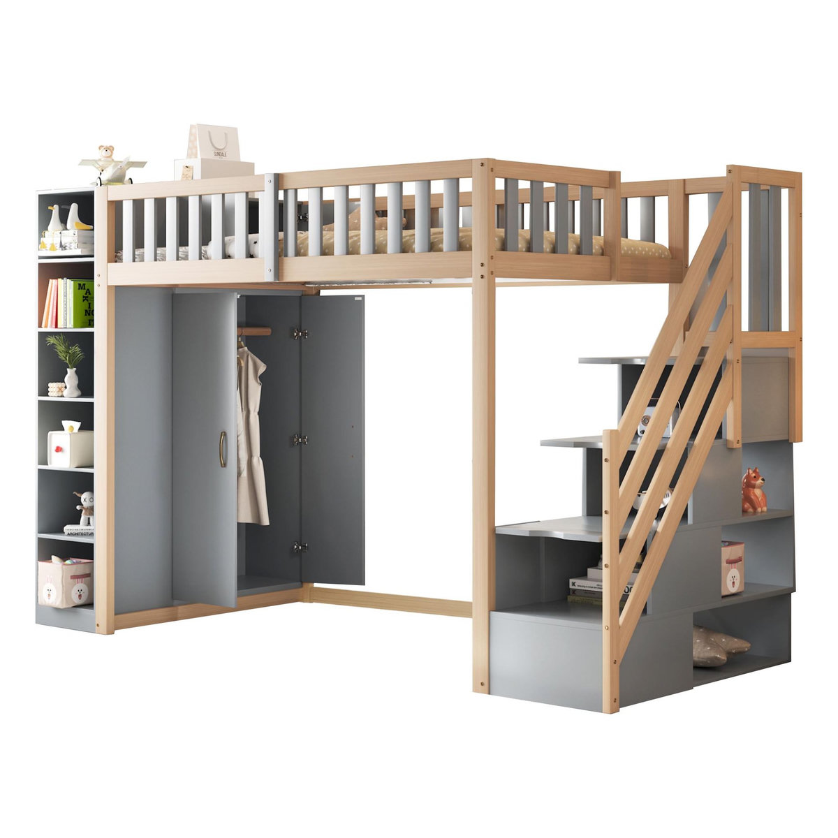 MERAX Lit mezzanine enfant