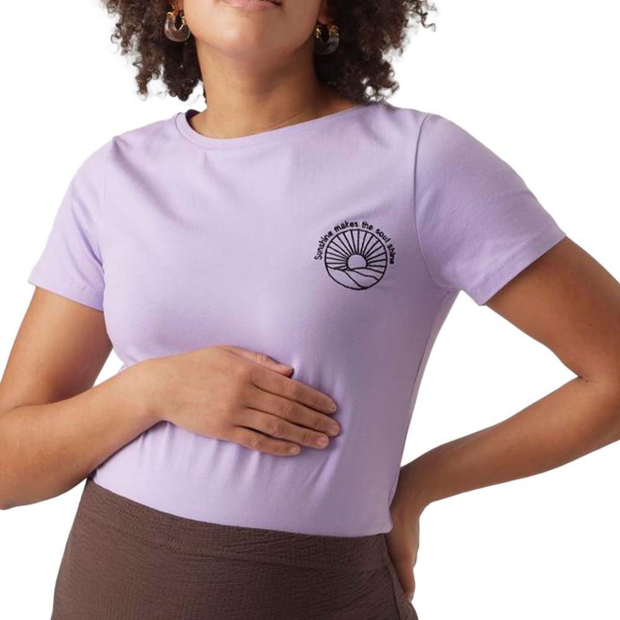 MAMALICIOUS T-Shirt Mauve Femme Mamalicious Meryl. Coloris disponibles : Violet