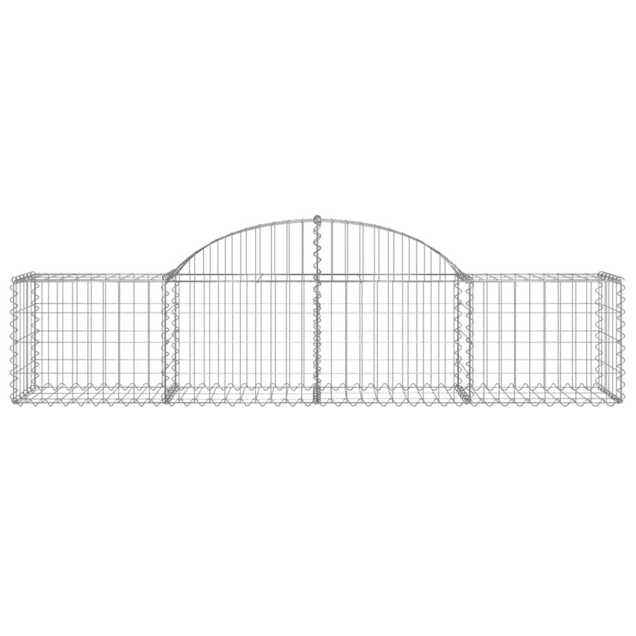 Voir la diapositive 4 : VIDAXL Paniers a gabions arques 4 pcs 200x50x40/60 cm fer galvanise